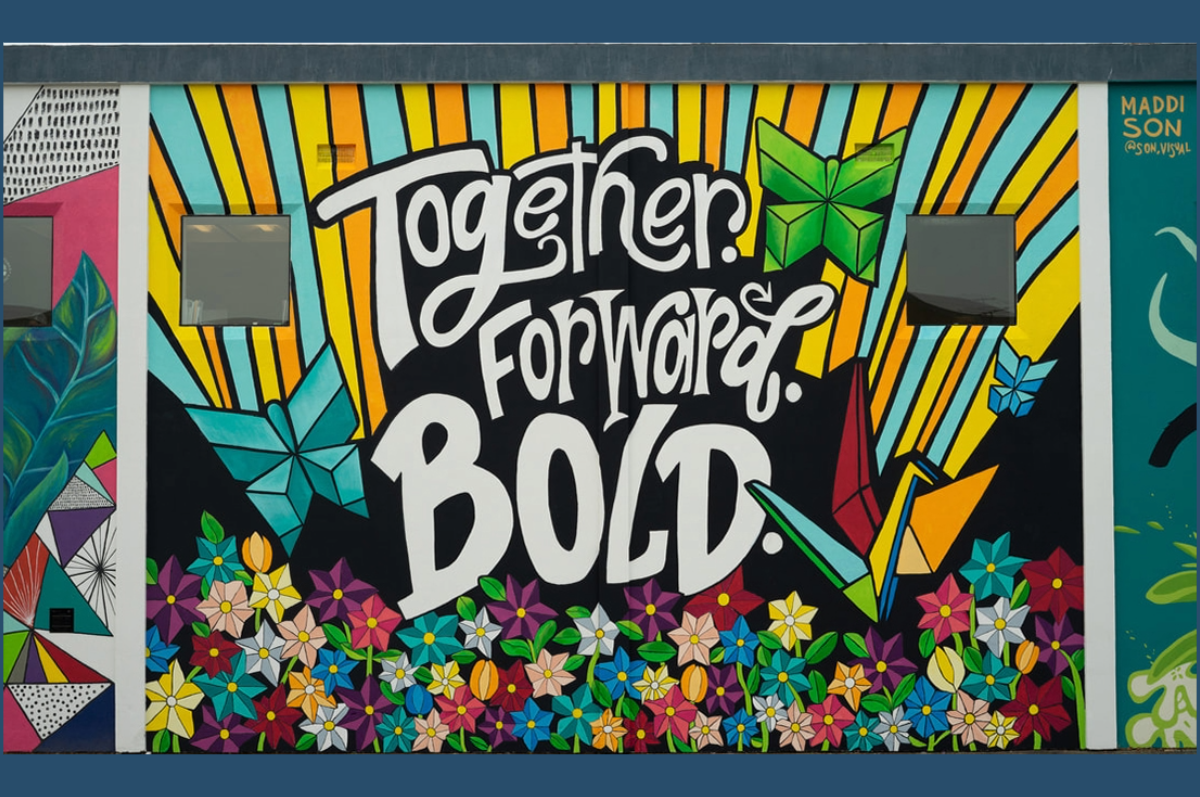 Colorful painting Together. Froward. Bold.